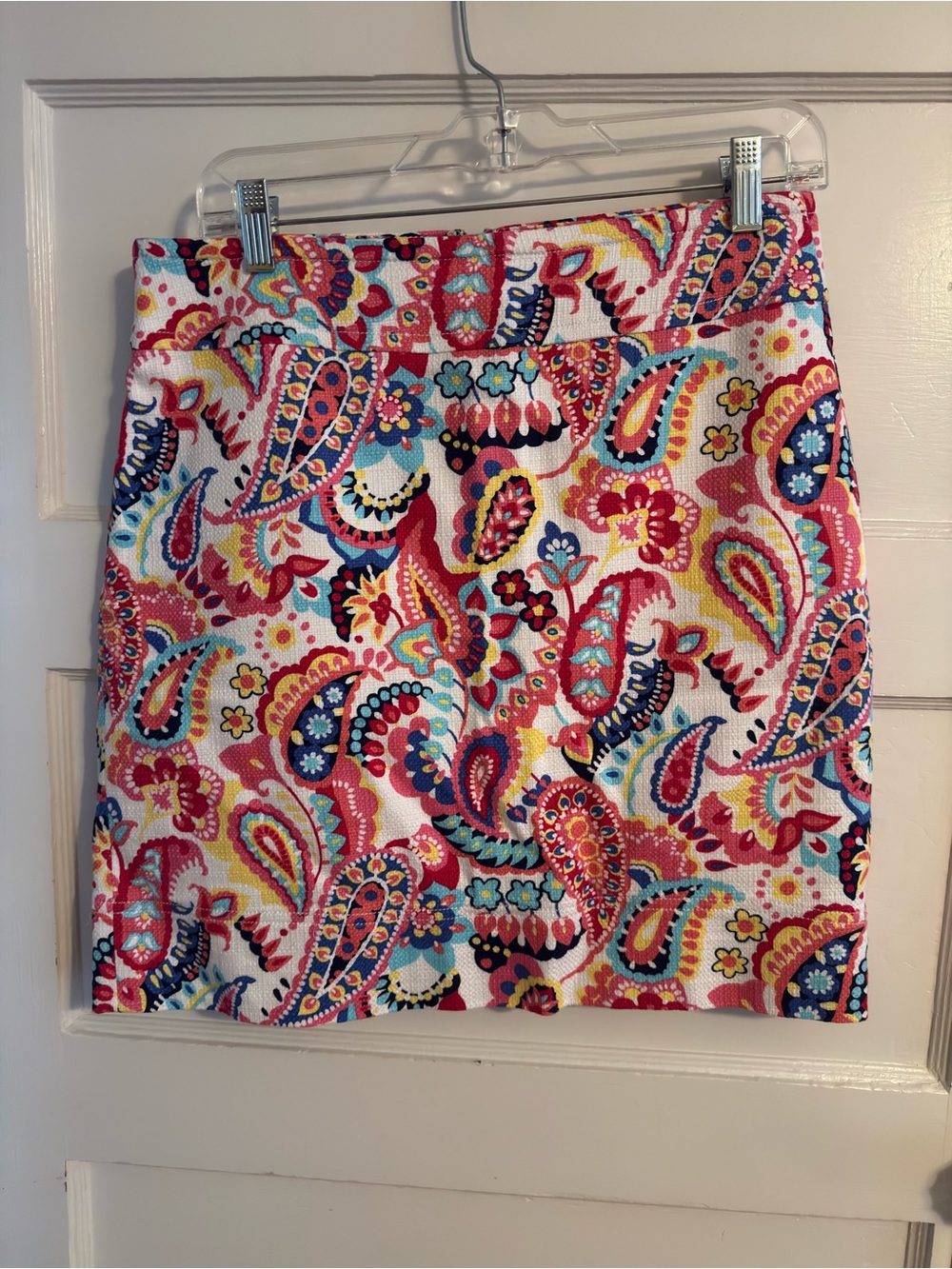 Talbots Multicolor Paisley Mini Skirt - Pink, Blue, Yellow